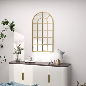 4goodz Wandspiegel raamontwerp met metalen lijst 110 x 62 cm -