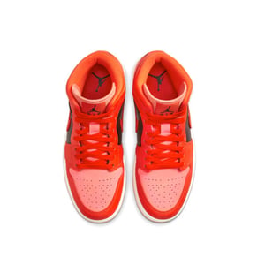 Nike unisex air jordan 1 mid se sneakers multicolour/oranje/rood/zwart maat