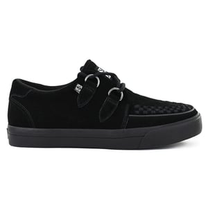 TUK Pointed Creeper Sneaker Zwart Suède Platform Schoenen - A9178