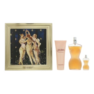 Jean Paul Gaultier Classique Eau De Toilette 100ml, Eau De Toilette 6ml + Body Lotion 75ml Gift Set for Her