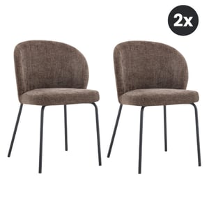 Multifurn 2x eetkamerstoel lio choco donker