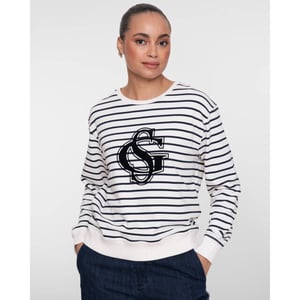 Geisha sweat striped 62091-41 675 navy/off-white