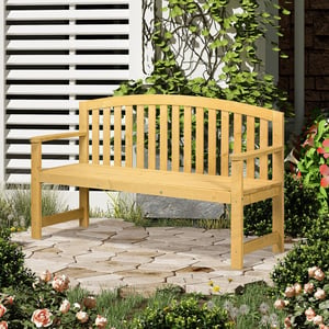 4goodz 2-zits houten tuinbank tot 240 kg belasting 140x50x85 cm