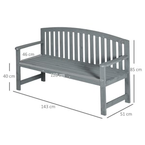4goodz 2-zits houten tuinbank tot 240 kg belasting 140x50x85 cm
