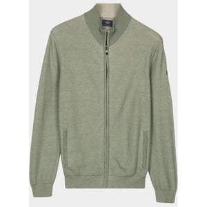 Baileys Vest heren cardigan zip 2-tone jacquard 612050/725