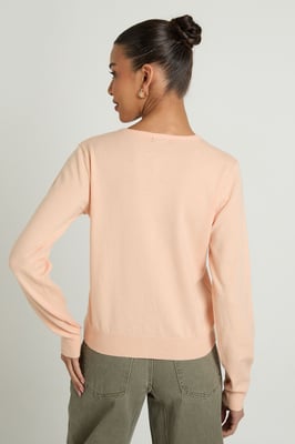 Super Soft Lightweight Knitted Crew Neck Cardigan