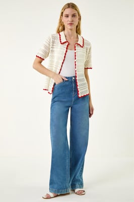 Collar Button Knit Top