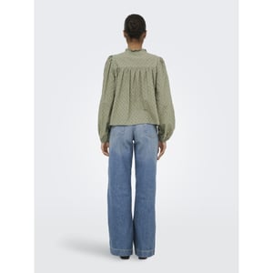 Only Onlnoelys ls embroided shirt wvn cs olijf