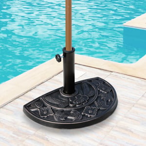 4goodz Halfronde parasolvoet 9 kg standaard parasol 50x31x32 cm
