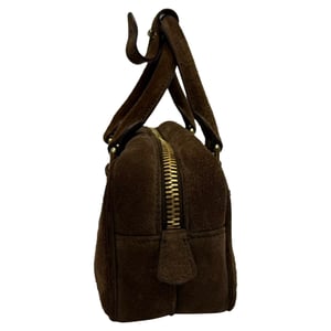 Miu Miu Arcadie Padded Top-Handle Bag in Brown Suede