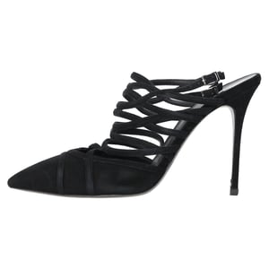 Giuseppe Zanotti Pumps med snörning och remmar i svart mocka