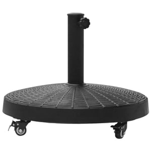 4goodz Parasolvoet rattanlook 22.7 kg gevuld met cement met wielen ∅37-48 mm -