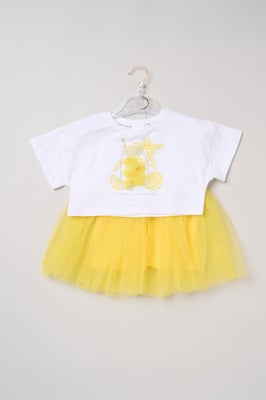 Lemonade Applique Short Sleeve T-Shirt and Tutu Skirt Outfit Set