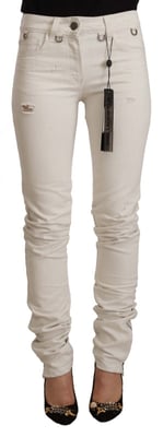 Karl Lagerfeld Gescheurde Skinny Jeans Offwhite