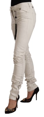 Karl Lagerfeld Gescheurde Skinny Jeans Offwhite
