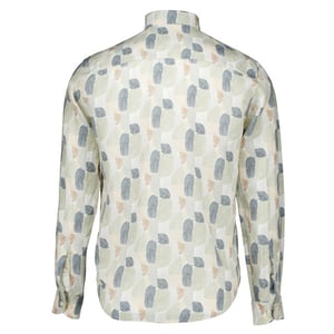Eton Geometric print linen shirt lange mouw overhemden 100014843