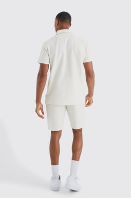 Short Sleeve Ottoman Jersey Regular Fit Shirt And Short Set
