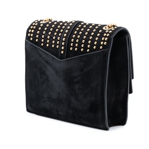 Tweedekans Medium Studded Suede Monogram Sulpice Crossbody