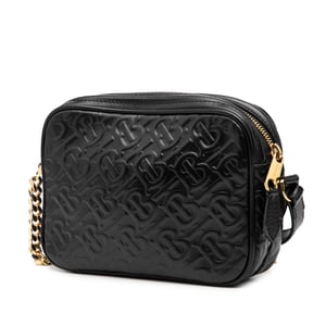 Pre-owned Embossed Calfskin Tb Monogram Camera Chain Crossbody