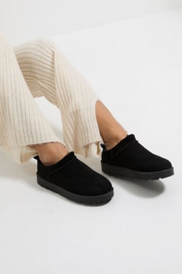 Pamela Cozy Faux Suede Fur Trim Boots