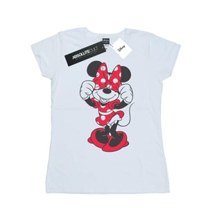 Disney Womens/Ladies Minnie Mouse Bow Eyes Cotton T-Shirt (White)