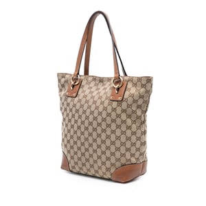 Pre-owned Medium Gg Canvas Gg Charm Tote