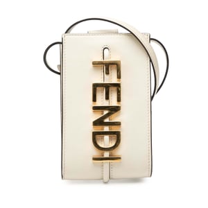 Pre-owned Leather Fendigraphy Phone Pouch