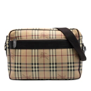 Pre-owned Haymarket Check Coated Canvas Messenger Bag