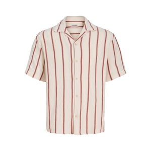 Jack & Jones Overhemden Coba Stripe Resort Shirt Beige