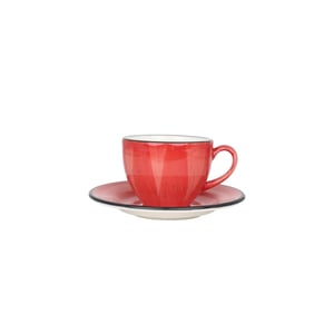 Bonna Thee kopjes & schotel aura passion porselein set van 6
