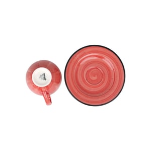 Bonna Thee kopjes & schotel aura passion porselein set van 6
