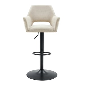 Multifurn 2x barkruk tess draaibaar stof beige