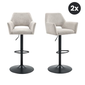 Multifurn 2x barkruk tess draaibaar linnen