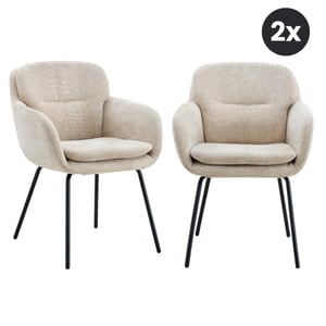 Multifurn 2x eetkamerstoel livia naturel