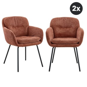 Multifurn 2x eetkamerstoel livia (rood)