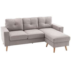 4goodz Hoekbank 3-zits in scandinavisch design linnenlook -