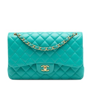 Pre-owned Jumbo Classic Lambskin Double Flap