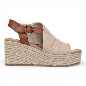 Blowfish Malibu Dames Bruine Beige Wedge Slingbacks Hielsandalen - Amira