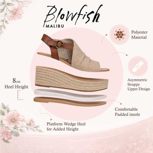 Blowfish Malibu Dames Bruine Beige Wedge Slingbacks Hielsandalen - Amira
