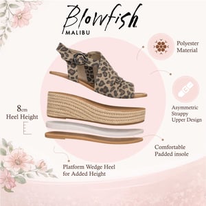 Blowfish Malibu Dames Luipaardprint Wedge Slingbacks Hielsandalen - Amira