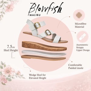 Blowfish Malibu Dames Witte Wig Armband Espadrille Hielsandalen - Ali