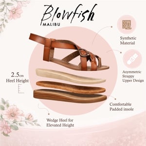 Blowfish Malibu Dames Scotch Tan Micro Wedge bandjes Sandals - April