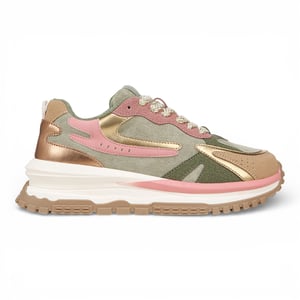 Blowfish Malibu Dames Groene Roze Retro Sneaker Trainers - Leo