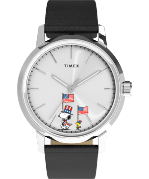 Timex Peanuts Marlin Heren Horloge Zwart TW2Y50300