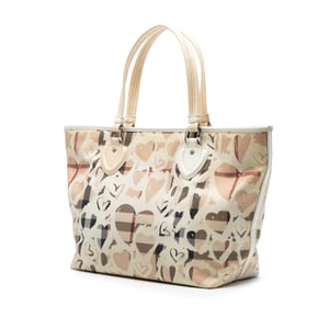 Pre-owned House Check Coated Canvas Hearts Gracie Tote