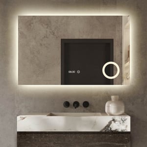 Vtw Living badkamerspiegel met led verlichting en verwarming 120 x 80 cm