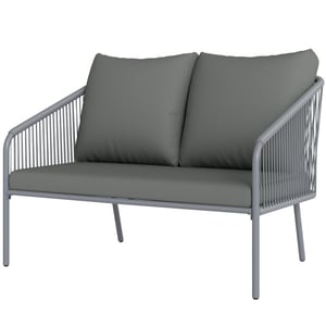 4goodz Outsunny polyrattan 2-zits tuinbank met kussens -