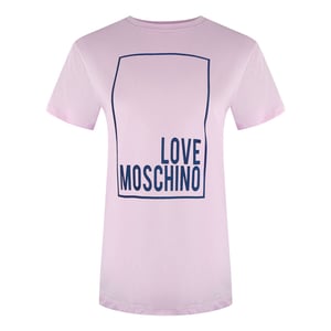 Love Moschino Box Logo Pink T-shirt