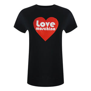 Love Moschino Heart Logo Black T-shirt