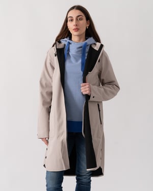 A-Line Raincoat in Nude